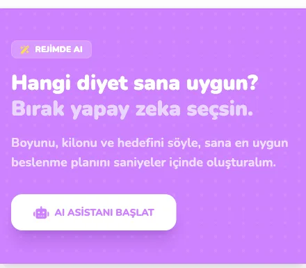 Rejimde AI: “Hangi diyet sana uygun?” modülü